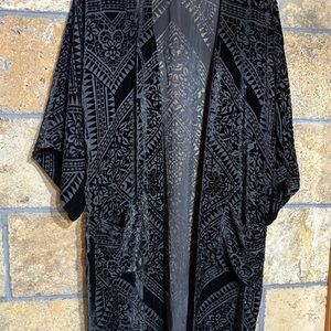 Jade Black Sheer Kimono by Johnny Was